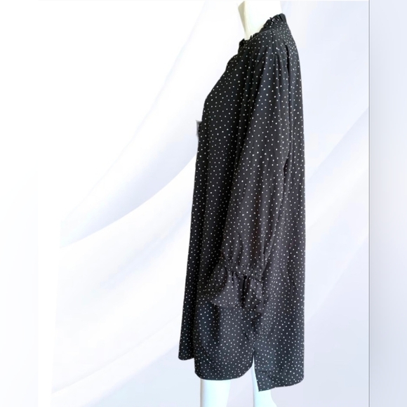 Chic Black Dress with White Dots - Picture 2 of 10